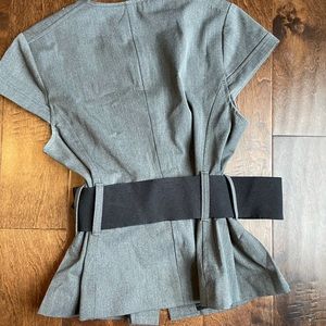 Belted jacket, short sleeves